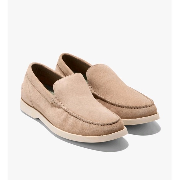 NEW! Cole Haan Men's American Cls Hampton Suede Loafers Birch Beige US 8.5M $140